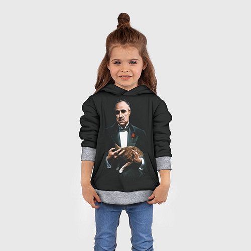 Детская толстовка КРЕСТНЫЙ ОТЕЦ ДОН КАРЛЕОНЕ / 3D-Меланж – фото 4