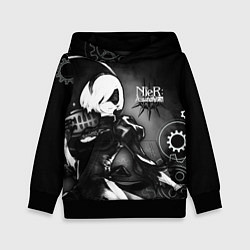 Толстовка-худи детская 2B Nier: Automata, цвет: 3D-черный