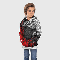 Толстовка-худи детская Викинги, цвет: 3D-белый — фото 2