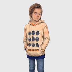 Толстовка-худи детская Вороны школы Карасуно Haikyu!!, цвет: 3D-синий — фото 2