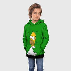 Толстовка-худи детская Мем с Гомером, цвет: 3D-черный — фото 2