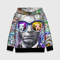 Толстовка-худи детская Andy Warhol Энди Уорхол, цвет: 3D-черный