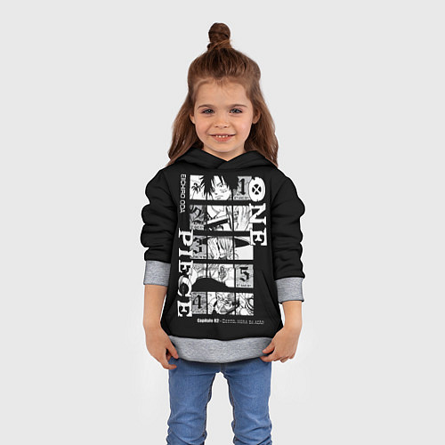 Детская толстовка ONE PIECE Главные герои / 3D-Меланж – фото 4