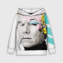 Толстовка-худи детская Энди Уорхол Andy Warhol, цвет: 3D-белый