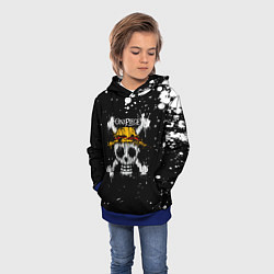 Толстовка-худи детская Весылый Роджер One Piece, цвет: 3D-синий — фото 2