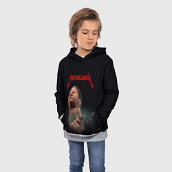 Толстовка-худи детская James Alan Hetfield METALLICA Z, цвет: 3D-меланж — фото 2