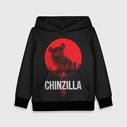 Толстовка-худи детская Chinzilla red, цвет: 3D-черный