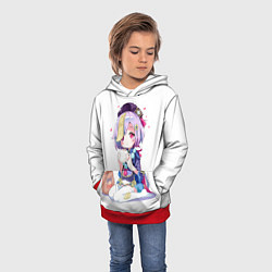 Толстовка-худи детская Ци Ци из Genshin Impact, цвет: 3D-красный — фото 2