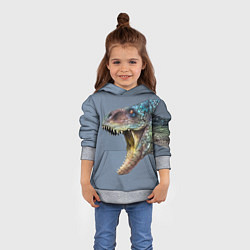 Толстовка-худи детская Хищный динозавр Dino Z, цвет: 3D-меланж — фото 2