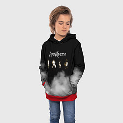 Толстовка-худи детская Агата Кристи группа, цвет: 3D-красный — фото 2