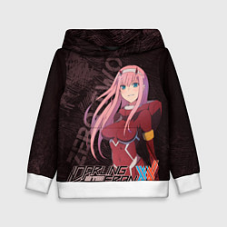 Толстовка-худи детская Zero Two Любимый во Франксе, цвет: 3D-белый