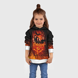 Толстовка-худи детская Ария в огне, цвет: 3D-белый — фото 2