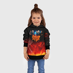 Толстовка-худи детская Ария в огне, цвет: 3D-черный — фото 2