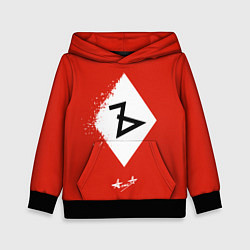 Толстовка-худи детская Алиса Ъ «Твёрдый знак», цвет: 3D-черный