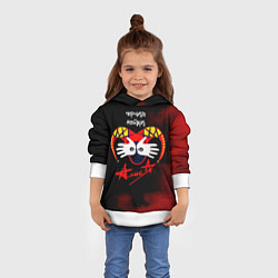 Толстовка-худи детская Черная метка АлисА, цвет: 3D-белый — фото 2