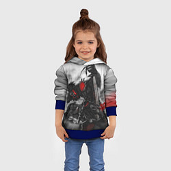 Толстовка-худи детская Sekiro shadows die twice спина Z, цвет: 3D-синий — фото 2