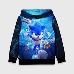 Толстовка-худи детская SONIC СИНИЙ ЁЖ Z, цвет: 3D-черный