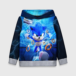 Толстовка-худи детская SONIC СИНИЙ ЁЖ Z, цвет: 3D-меланж