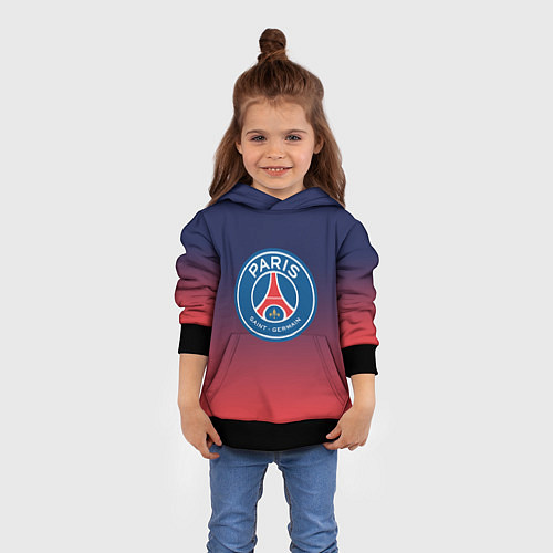 Детская толстовка PSG ПСЖ PARIS SAINT GERMAIN / 3D-Черный – фото 4