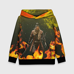 Толстовка-худи детская Воин Sekiro shadows die twice Z, цвет: 3D-черный