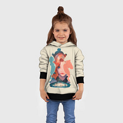 Толстовка-худи детская Королева шахматной доски, цвет: 3D-черный — фото 2