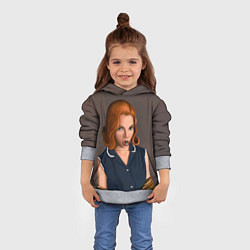 Толстовка-худи детская Элизабет, цвет: 3D-меланж — фото 2