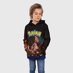 Толстовка-худи детская Charizard Pokemon Z, цвет: 3D-синий — фото 2