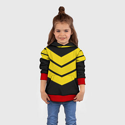 Толстовка-худи детская Три полоски, цвет: 3D-красный — фото 2
