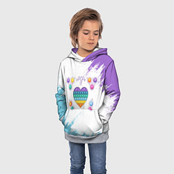 Толстовка-худи детская POP IT HEART, цвет: 3D-меланж — фото 2