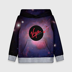 Толстовка-худи детская Virgin Galactic космос, цвет: 3D-меланж