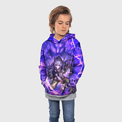 Толстовка-худи детская Рэйзор Genshin Impact Геншин Импакт Z, цвет: 3D-меланж — фото 2