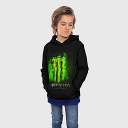 Толстовка-худи детская MONSTER ENERGY NEON НЕОН, цвет: 3D-синий — фото 2