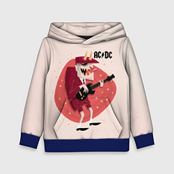 Толстовка-худи детская Ангус Янг ACDC, цвет: 3D-синий