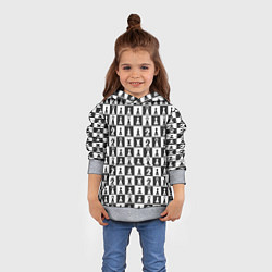 Толстовка-худи детская Шахматы, цвет: 3D-меланж — фото 2