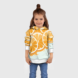 Толстовка-худи детская АПЕЛЬСИН ORANGE, цвет: 3D-белый — фото 2