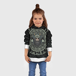 Толстовка-худи детская РУСИЧ РУНЫ RUNES Z, цвет: 3D-белый — фото 2