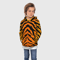 Толстовка-худи детская Шкура тигра, цвет: 3D-белый — фото 2