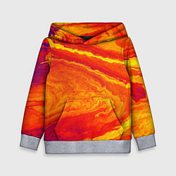 Толстовка-худи детская ПЯТНО ЮПИТЕРА ОРАНЖЕВЫЙ ГРАНЖ, цвет: 3D-меланж