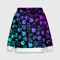 Детская толстовка 7 СМЕРТНЫХ ГРЕХОВ НЕОН ЭМБЛЕМЫ