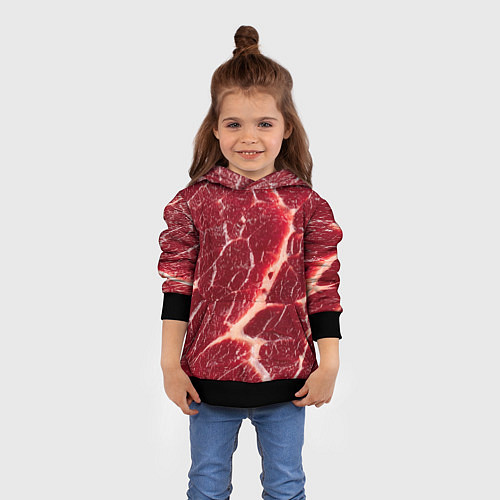 Детская толстовка Мясо на Хэллоуин / 3D-Черный – фото 4