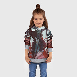 Толстовка-худи детская Аста в режиме демона черный клевер, цвет: 3D-меланж — фото 2