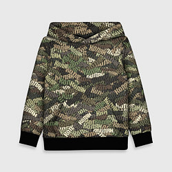 Толстовка-худи детская Именной камуфляж Колян, цвет: 3D-черный