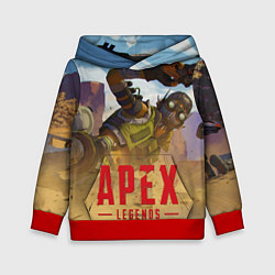 Толстовка-худи детская Октейн в деле, цвет: 3D-красный