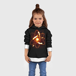 Толстовка-худи детская А т о м, цвет: 3D-белый — фото 2