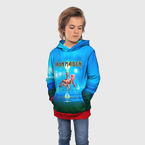 Детская толстовка Seventh Son of a Seventh Son - Iron Maiden / 3D-Красный – фото 3