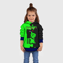 Толстовка-худи детская Любовь Эндермена и Крипера Майнкрафт, цвет: 3D-синий — фото 2