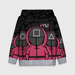 Толстовка-худи детская SQUID GAME: ФИГУРКИ СТРАЖЕЙ, цвет: 3D-меланж