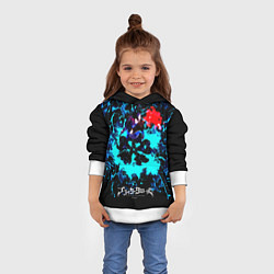 Толстовка-худи детская Аста - Чёрный Клевер, цвет: 3D-белый — фото 2