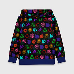 Детская толстовка 7 СМЕРТНЫХ ГРЕХОВ АНИМЕ , ПАТТЕРН СИМВОЛЫ В ЦВЕТЕ