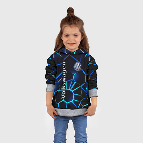Детская толстовка Фольксваген 3D плиты / 3D-Меланж – фото 4